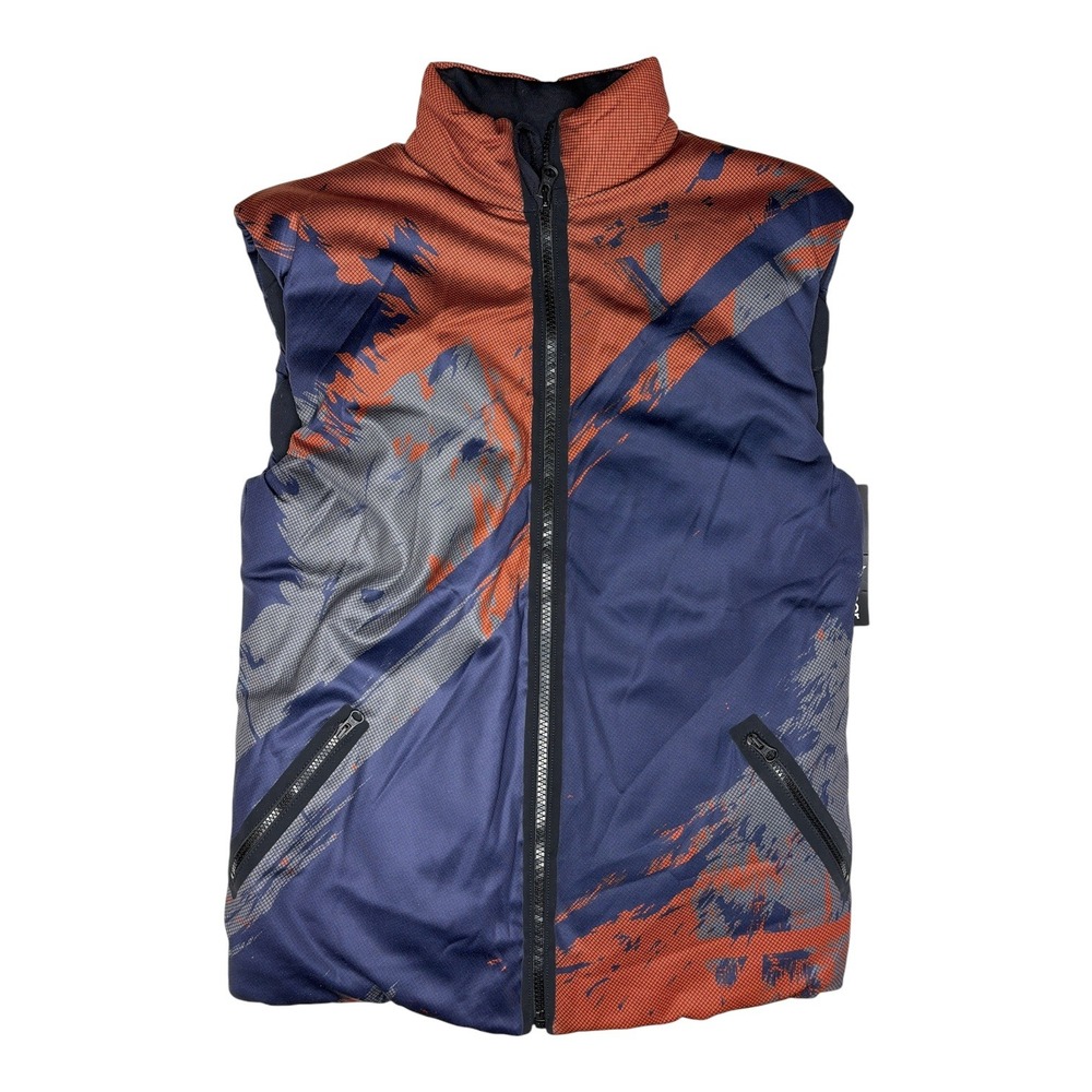 Ultracor Vector SILK Abstraction Print Vest Burnt Orange‎ Navy Blue 7VSAP Size 2